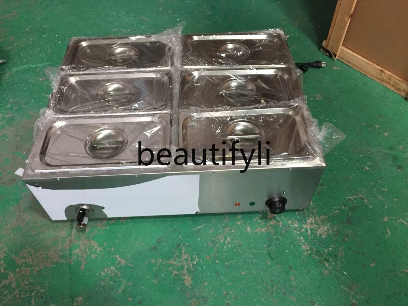 

Commercial electric heating, stainless steel countertop food truck insulation table buffet, soup warmer