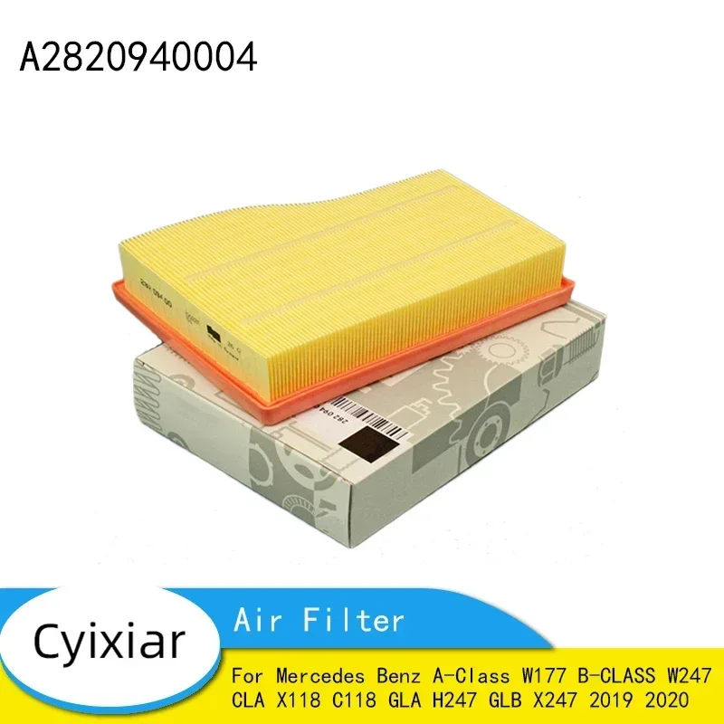 Air Filter for Mercedes Benz A-Class W177 B-CLASS W247 CLA X118 C118 GLA H247 GLB X247 2019 2020 A2820940004