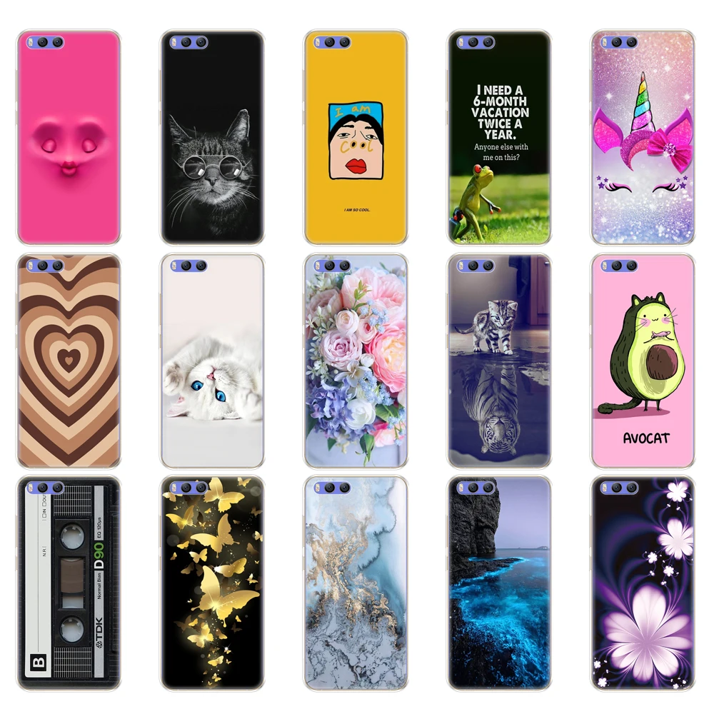 For xiaomi Mi Note 3 Case Cover TPU Silicone Soft Shell For xiaomi Mi Note3 printing protective coque Bumper Funda Etui