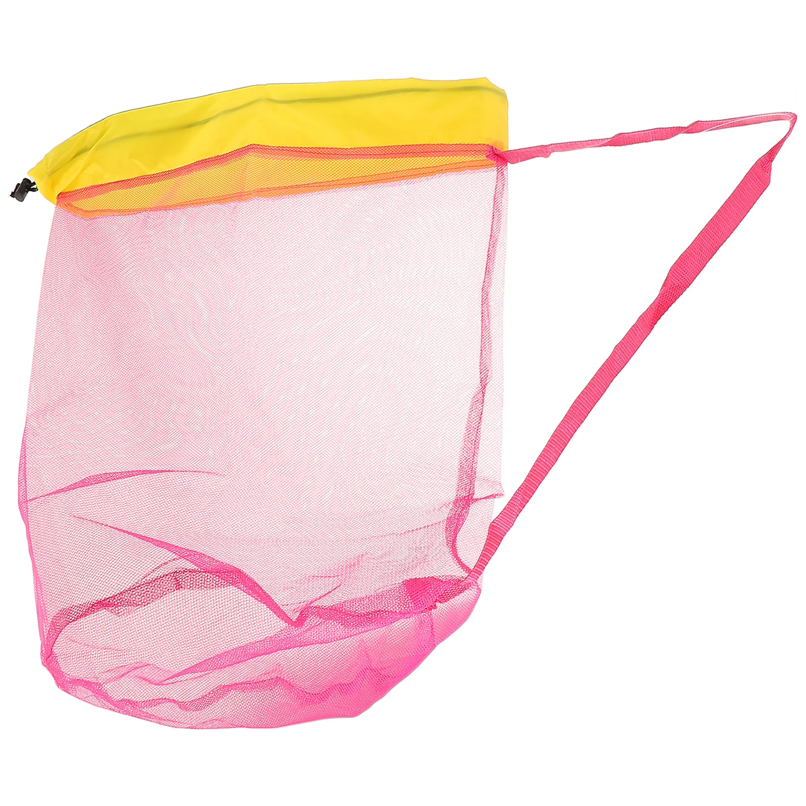 

Mesh Essentials Beach Bag For Sand Storage Polyester Drawstring Travel Pouch Seashell Pool Organizer