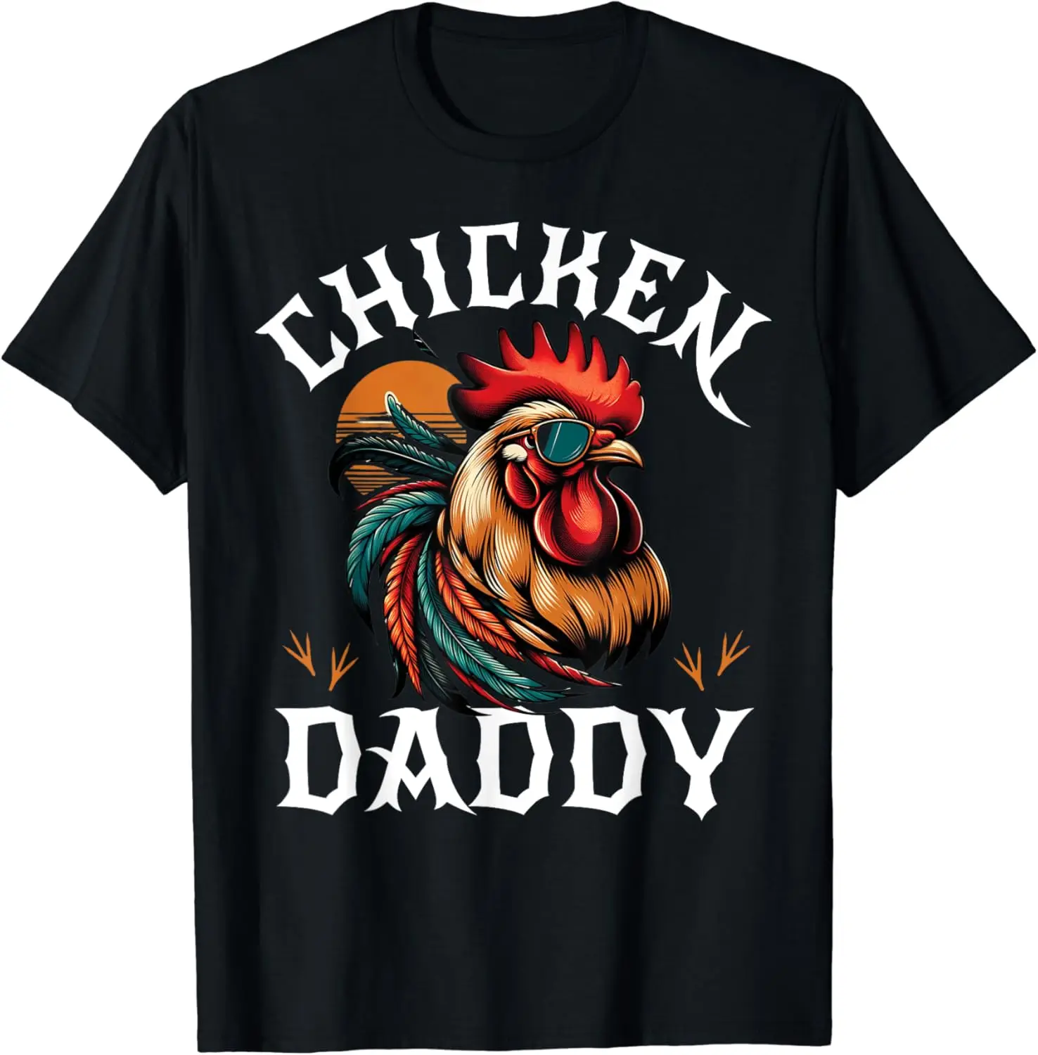Lunettes de soleil jetables Father Fun Rooster Wearing, T-shirt d'équipage