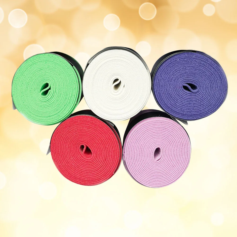 

5 Pcs Sweat Band Tennis Racket Badminton Sweatband Non-stick Scrub Dry Hand Gel