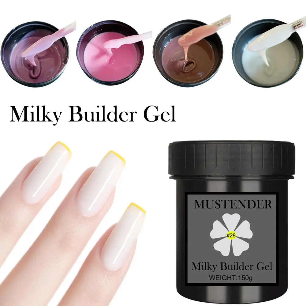 

150g Nail Extension Gel Milky Builder for Nails Jelly Building Nail Model Phototherapy Gel Prolong Form UV Glue Nail Art