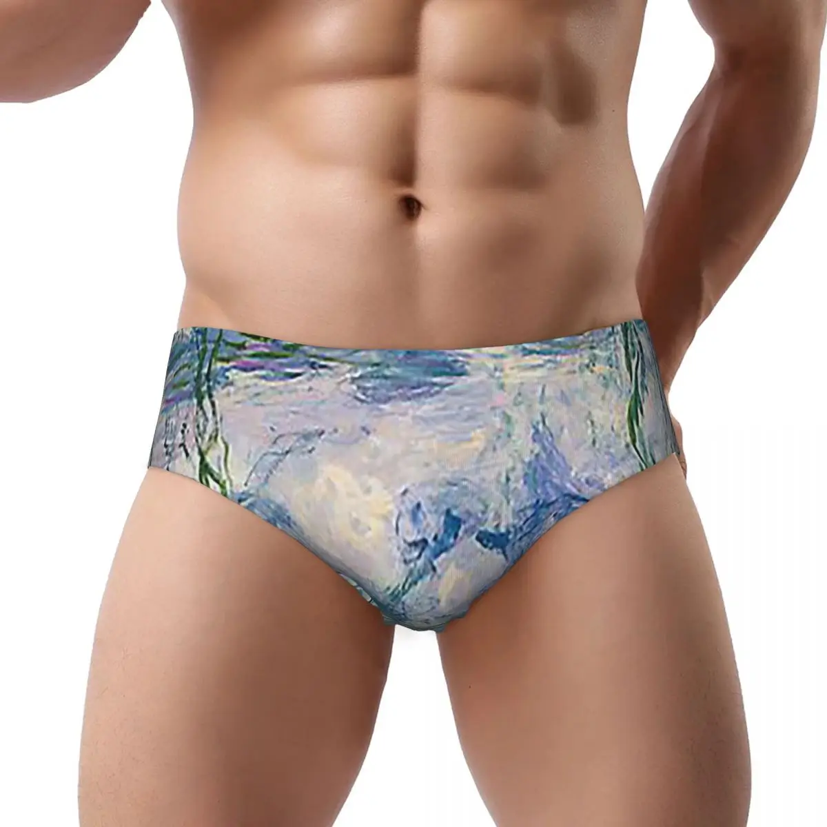 

Water Lilies Claude Monet Fine A Male Triangle Panties Soft Boxer Underpants Short Underwear for Homme Man Boyfriend Gift