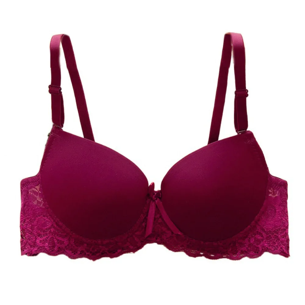 

Adjustable Mesh Lace Deep V Bra Shockproof Lingerie Underwear Women Intimates Sweet Push Up Bras Girl