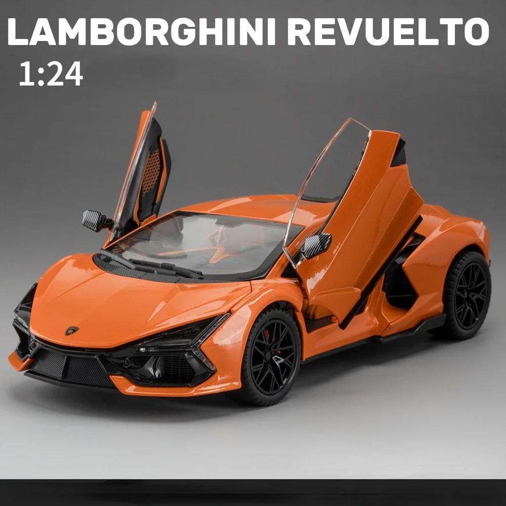 Lamborghini Revuelto Liga Modelo de Carro Esportivo Diecast Enfeites de Carro na Moda, Coletar Hobby, Produtos Presente, 1:24, C330