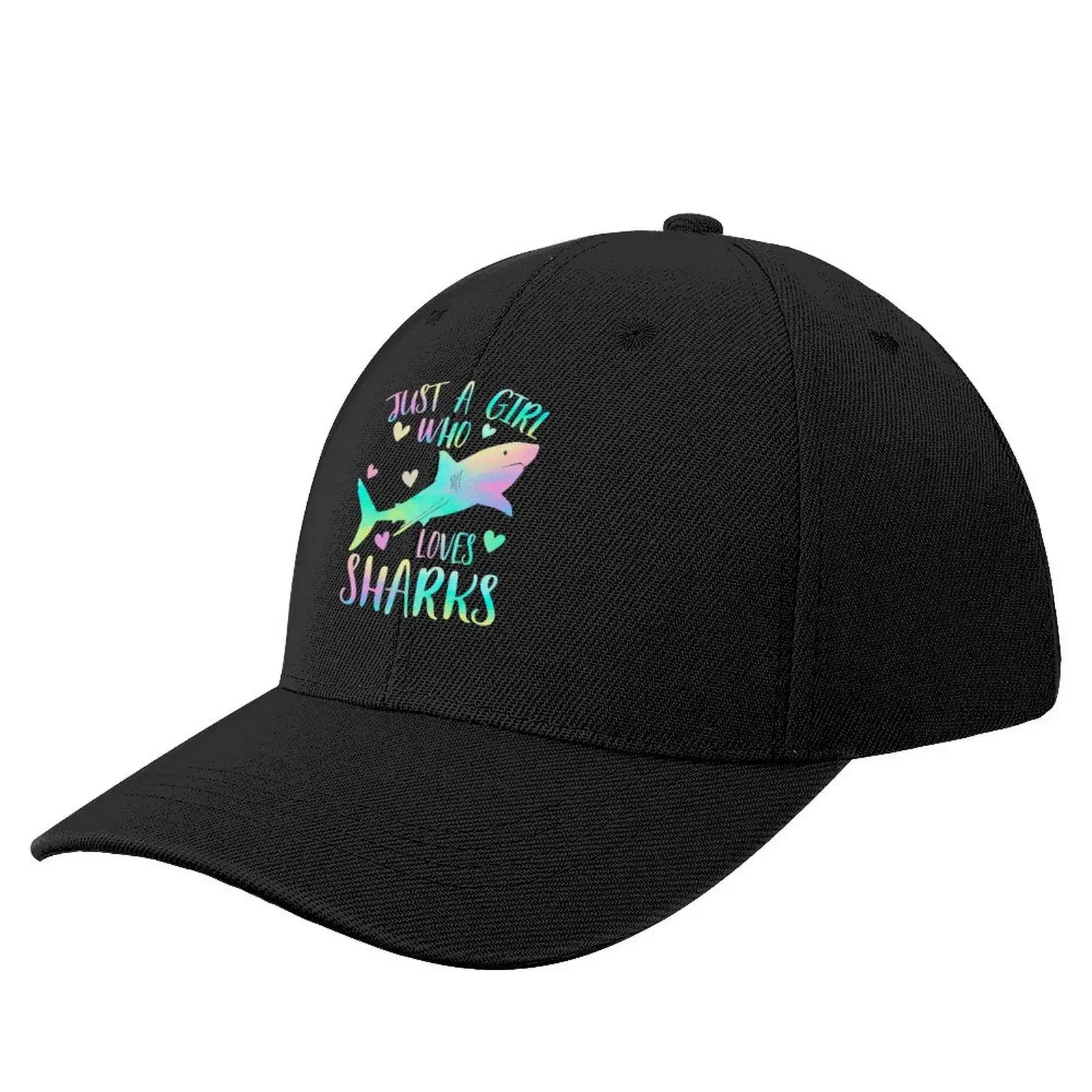 

Just a Girl Who Loves Sharks Cute Shark Lover Girls ThemedCap Baseball Cap Golf Cap Golf Men Luxury Brand Women's