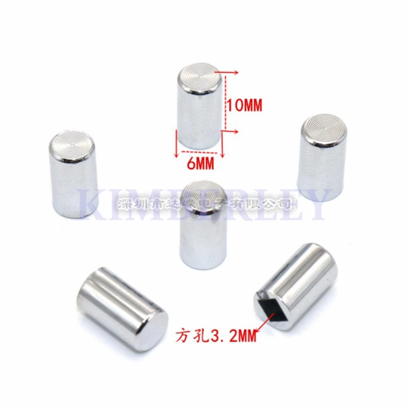 20 Piece 6*10MM Silver Switch Cap Electroplating Key Cap Square Hole 3.2X3.2 Touch The Cap Plastic Electroplating Key