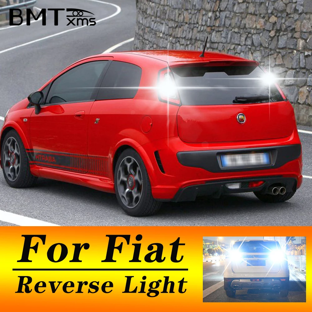 BMTxms 2pcs W16W T15 921 912 LED Canbus Reverse Light Bulbs Cars Auto White 6000k Back Up Lamp For Fiat Punto Evo 500 500c Tipo