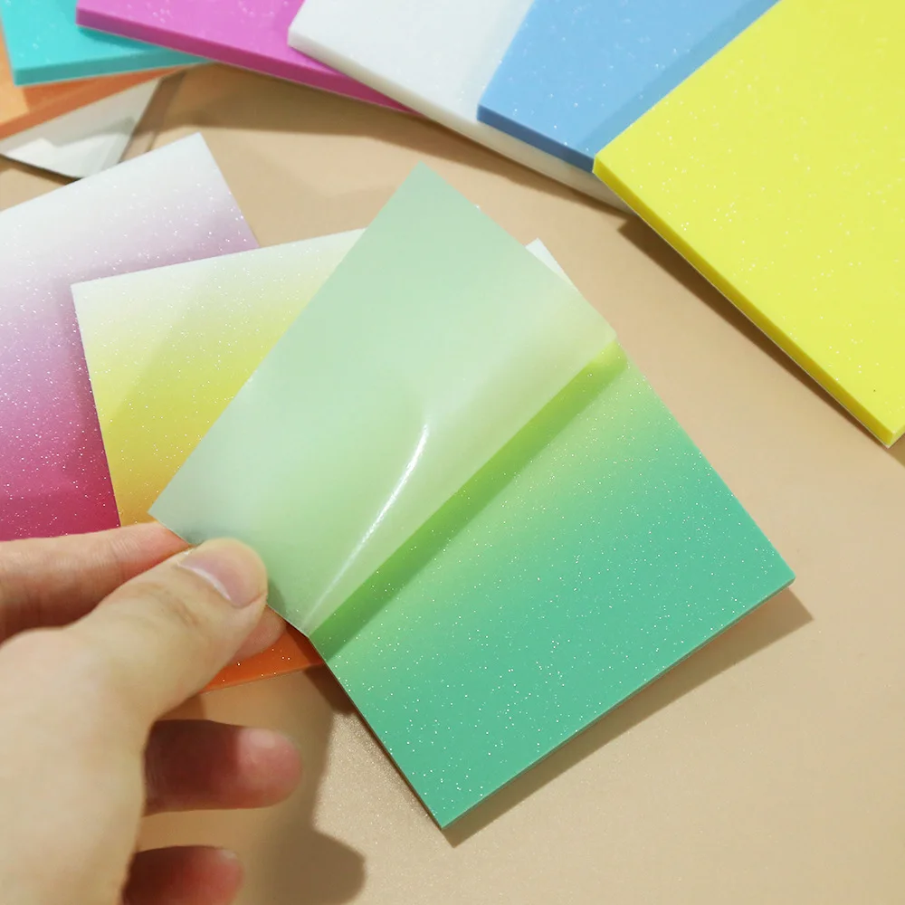 50 ورقة ملاحظات لاصقة للطلاب شفافة PET نشرها منصات ملاحظة لاصقة دفاتر الملاحظات لملصقات مكتب القرطاسية المدرسية #3