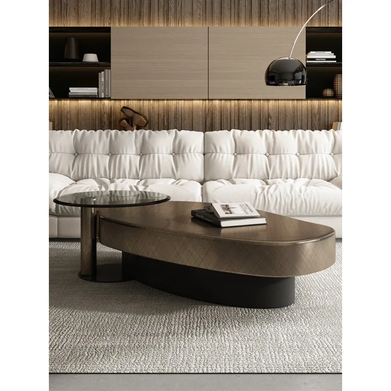 Italian light luxury household small apartment special-shaped mango coffee table, living room home designer Internet celebrity