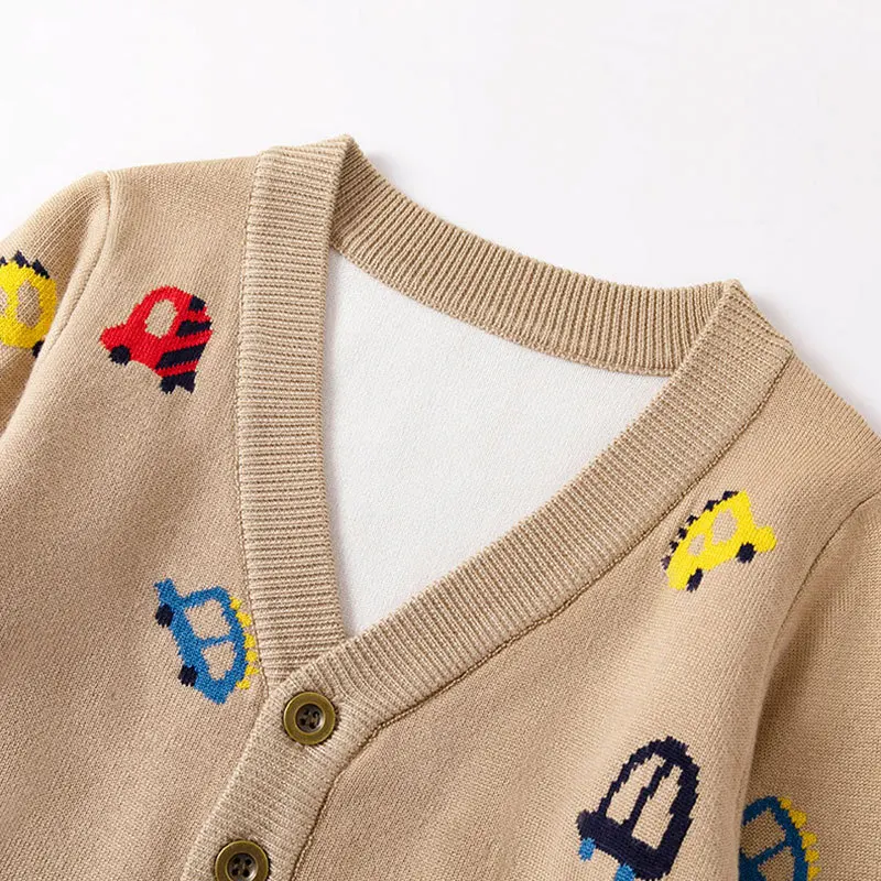 Factory direct sales of new spring and autumn European and American children's sweaters, jackets, cartoon trolleys, boys' baby