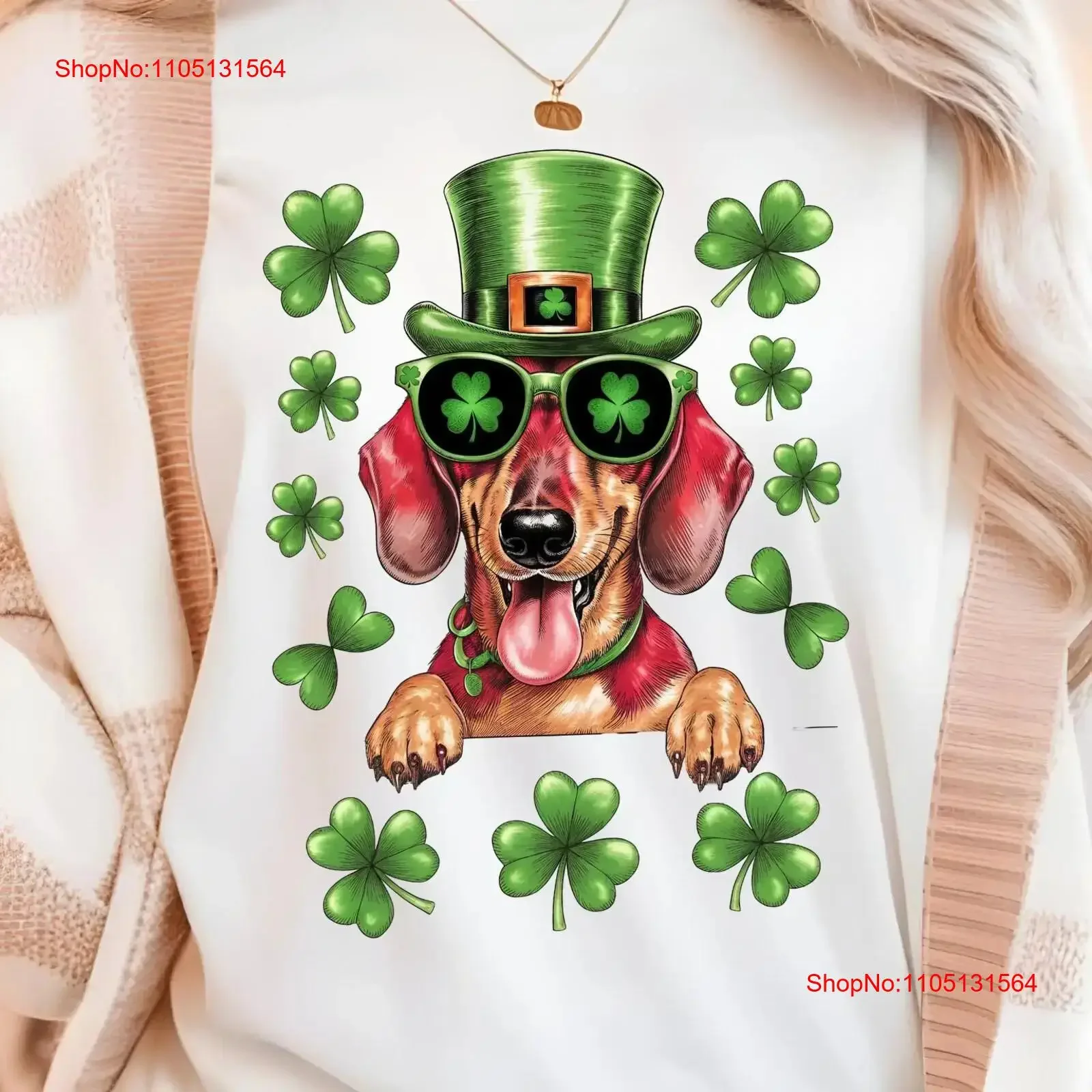 

Футболка Lucky Dachshund с собакой ко Дню Святого Патрика, милая шляпа, винтажная стираная дизайнерская одежда, мягкая, стильная, дышащая, удобная