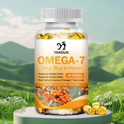 Omega 7 Sea Buckthorn Capsules for Hair, Skin, Nails, Heart Health Support - Natural Omega 3 6 9 Fatty Acids Supplement