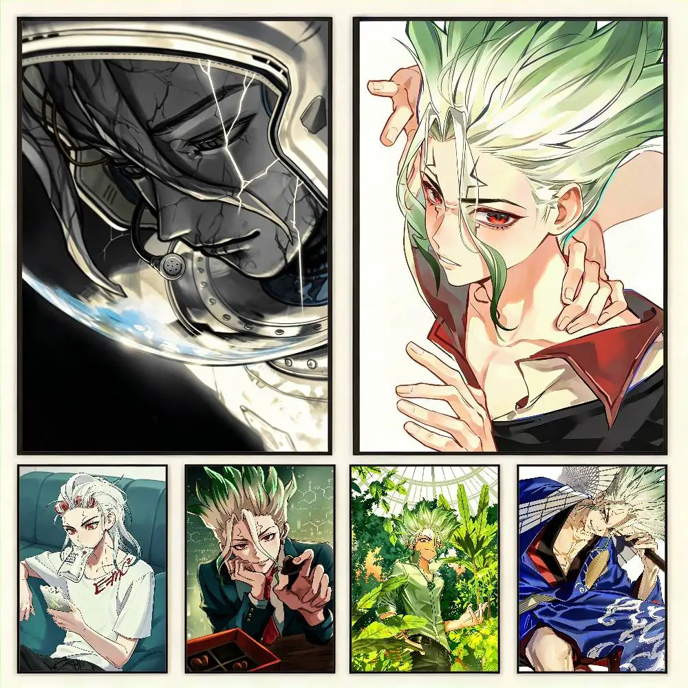 

CUTE Anime D-Dr. Stone Poster HD Quality Wall Art Retro Posters For Home Room Wall Decor Self Adhesive