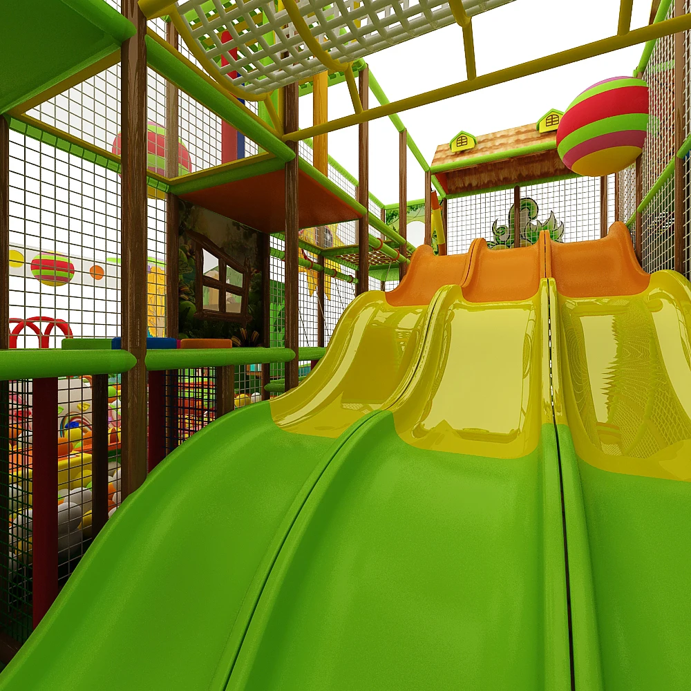 مغامرة رياضية تجارية كبيرة، معدات ملاهي للتسلق، ملعب دورة النينجا، حديقة أطفال داخلية #2