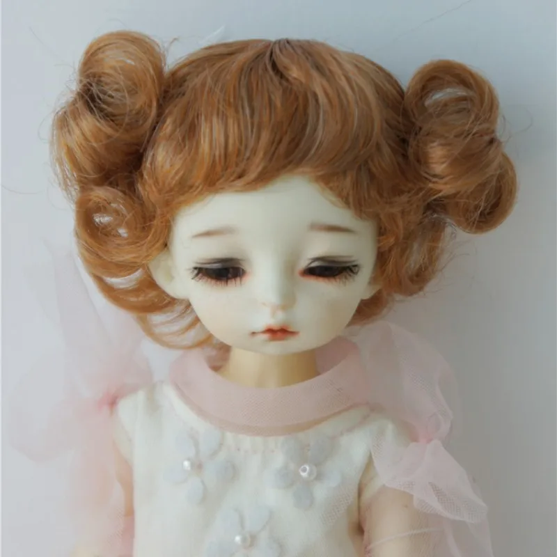 

JD325 Fairy Flower Bud Mini-curly BJD Wigs 5-6inch 6-7inch 7-8inch 1/8 OB11 YOSD MSD Doll Hair Lati Yellow Doll Accessories