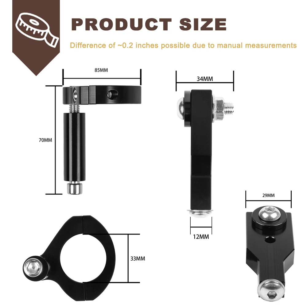 Motorcycle Accessories CNC Damper Mounting Bracket Steering Stabilizer Titanium Ruler Base Kit For HONDA Forza350 NSS350 2023 - Image 4