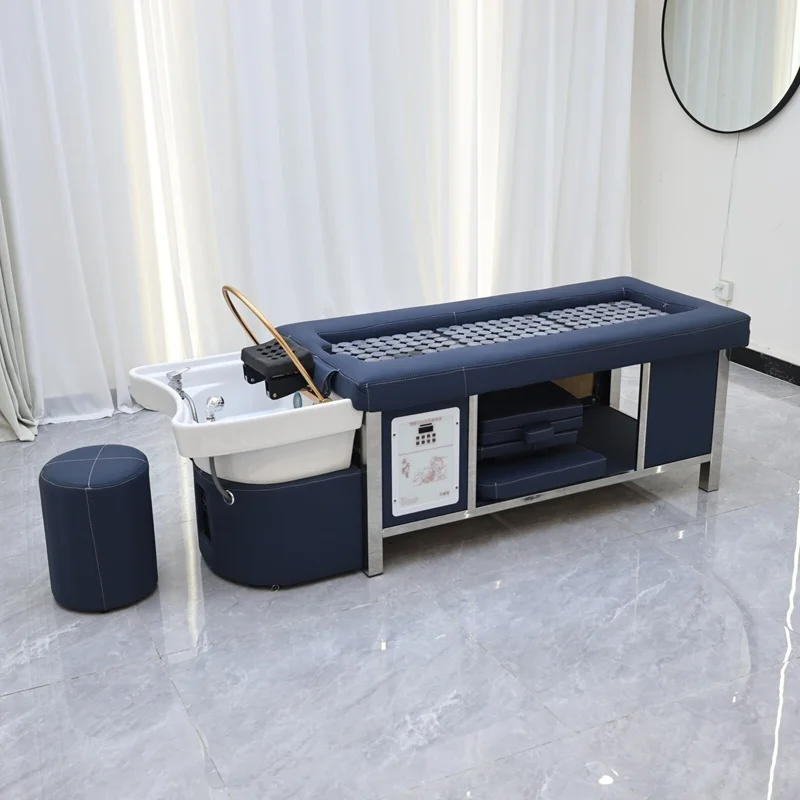 High-end Moxibustion Bed Steel Frame  Hair Washing Bed Constant Temperature Water Circulation Head Therapy Bed