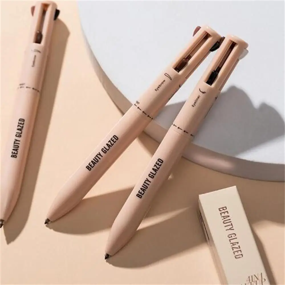 New 4-in-1 Makeup Pencil Eyebrow Pencil Eyeliner Lip Liner Highlighter Multifunctional Makeup Pencil Portable Beauty Cosmetics