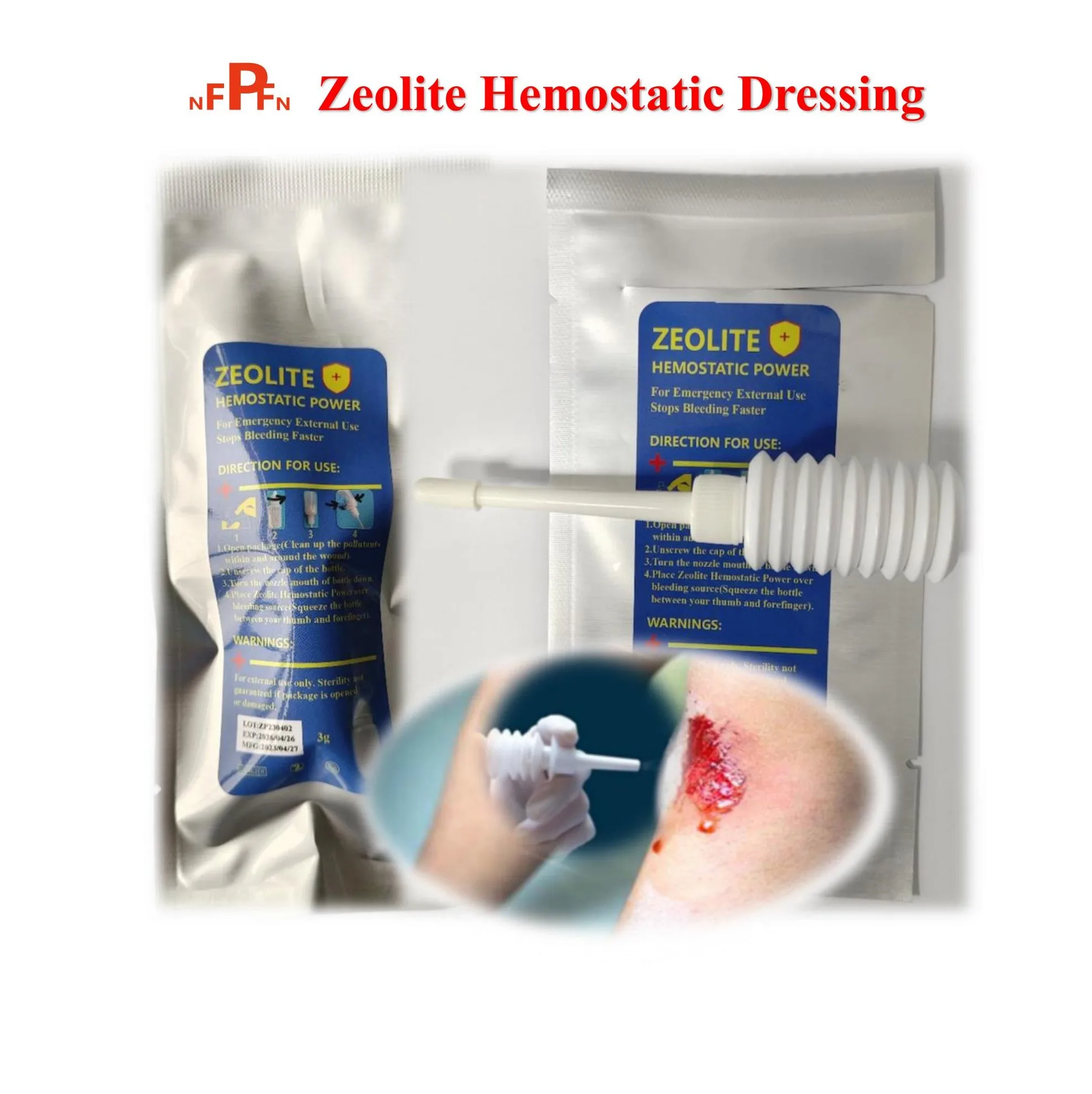 TCCC-vestidor hemostático de zeolita táctica, vendaje de emergencia para exteriores, vendaje fijo, botiquín de primeros auxilios, vendaje médico para heridas