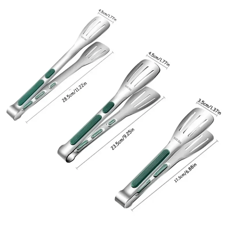 

1pc Non Slip Stainless Steel Food Tongs Meat Salad Bread Clip Barbecue Grill Buffet Clamp Cooking Tools Kitchen Accessories