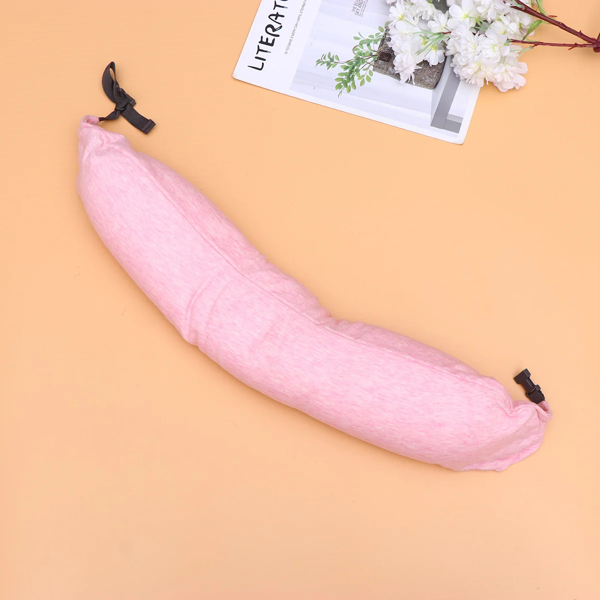 

U Shaped Neck Pillow Cotton Material Comfortable Office Home Travel Nap Rest Pink Washable Sleeping Pillow U-Type