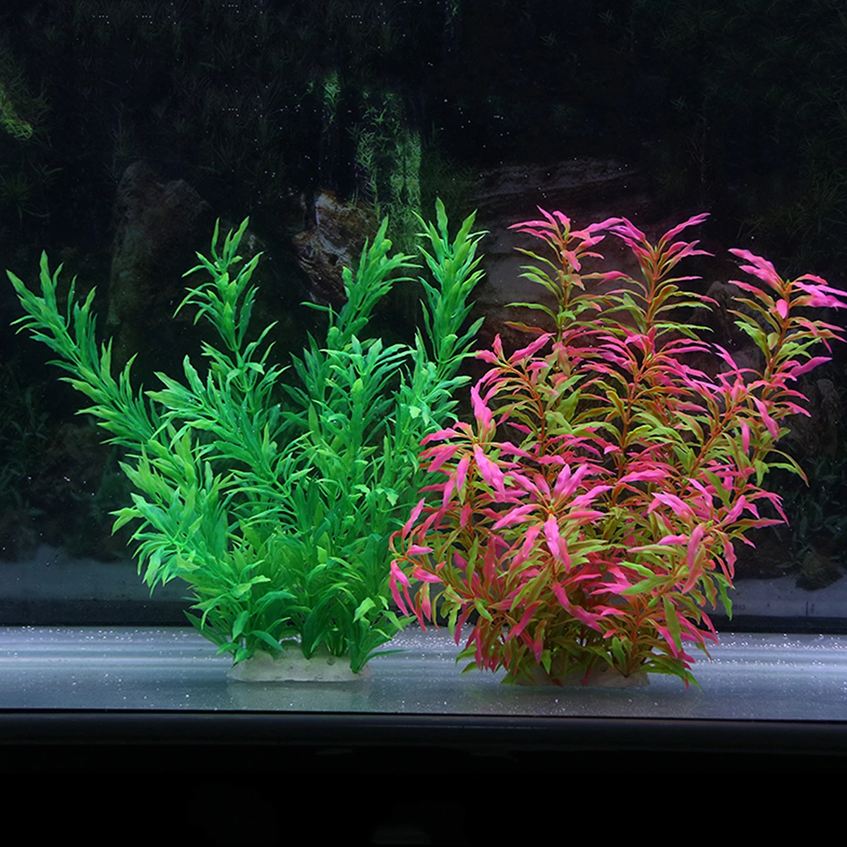 

2Pcs Simulation Aquarium Plants Long Lasting Artificial Decorations for Fish Tank Safe Durable Premium Material Pet Supplies