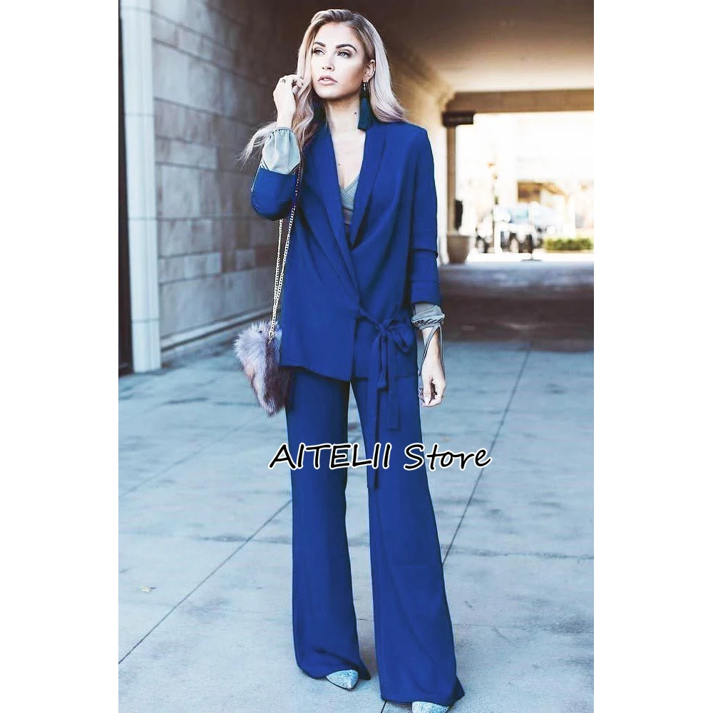 Fashion Pants Outfit Tailors Suits for Women Business Suit Set 2 Piece Bathrobe Style Women's Coats in Promotion Traf 2023 Woman