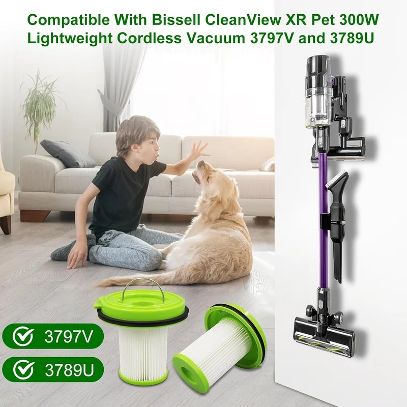 

4-Pack Replacement Filter Set for Cordless Pet Vacuum – Lightweight 300W Model, Compatible with CleanView XR Pet Units (Models Ending in 3797V / 3789U), Part #1638010 — Designed for Easy Installation, Consistent Filtration Performance, and Extended Vacuum