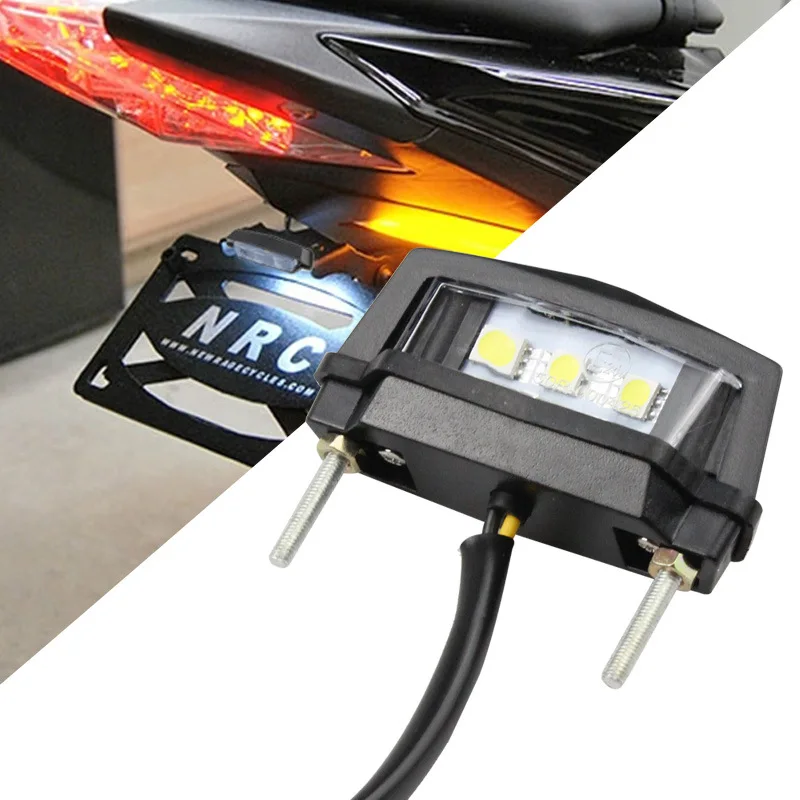 1pc Mini Motorcycle LED Tail Rear Light Motorbike License Plate Light Car Auto Rear Light For Honda/Kawasaki/Yamaha/Suzuki