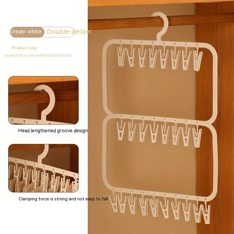 Single/double Layer Multi-functional Drying Rack Space Saving Socks Underwear Baby Drool Towel Household Organizing Storage Rack