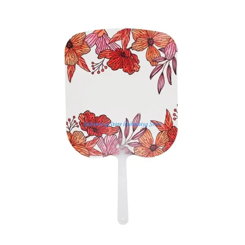 

573B Sublimation DIY Blank Hand Heat Transfer Printing Folding Handheld Fan for Dancing,Wedding Performances Party