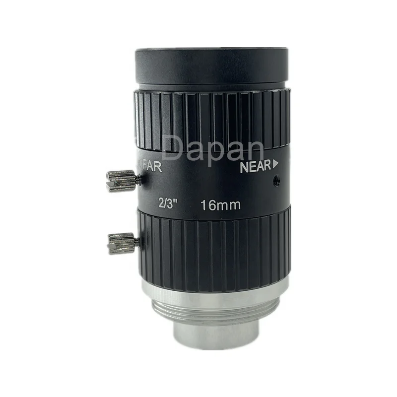 Объектив FA с фиксированным фокусом, 16 мм, 2/3 дюйма, высокое разрешение, C-Mount, 8 МП, низкое искажение для промышленного объектива машинного зрения
