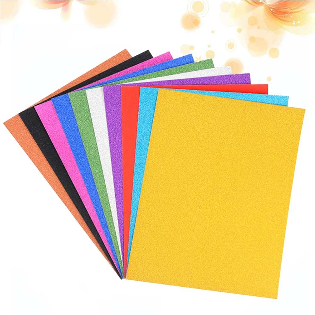 

30pcs A4 Sheet Diy Decorative Adhesive Decal For Art Stationery School Projects Glitter Craft Paper Decor Glitter Sheet Art