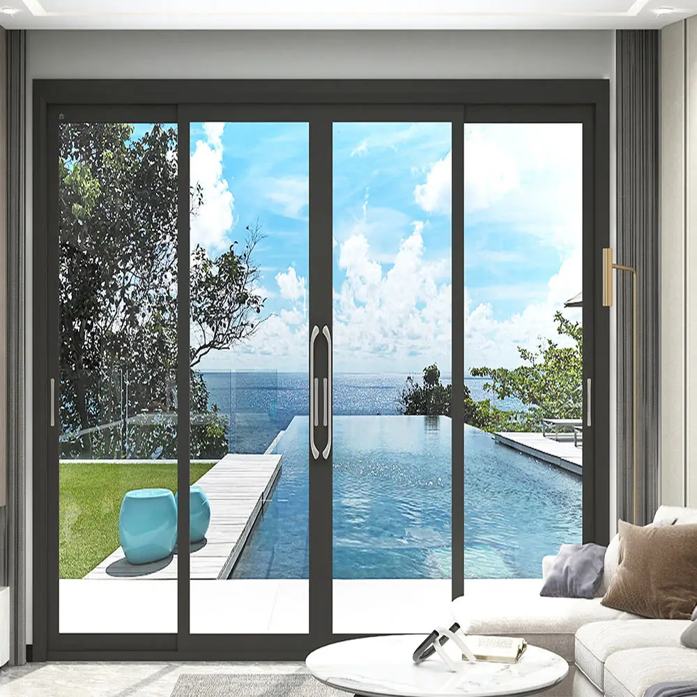 Affordable Living Room All Weather Glass Door Multi Panel Manual Horizontal Sliding Doors Long Lasting and Durable Sliding Doors