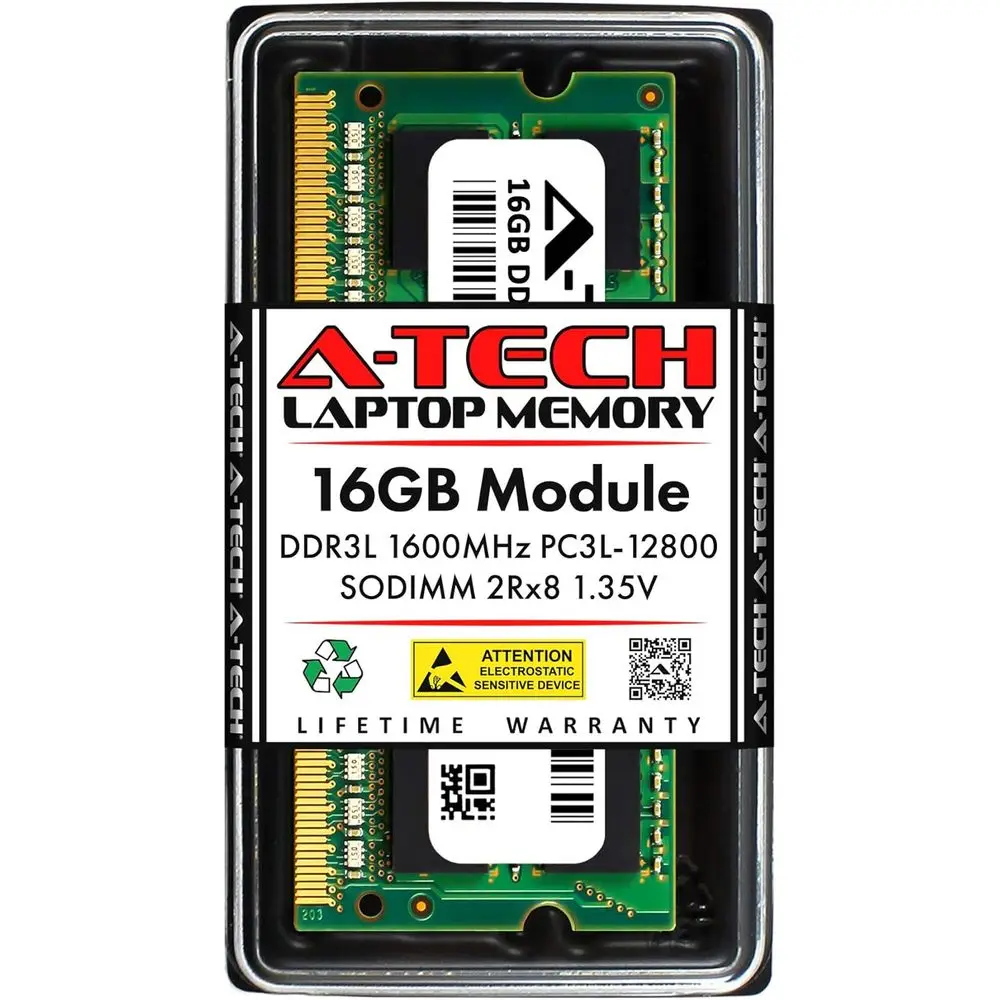 

16 ГБ DDR3/DDR3L 1600 МГц PC3L-12800 (PC3-12800) CL11 SODIMM 2Rx8 1.35V 204-контактная память SO-DIMM без ECC для ноутбуков