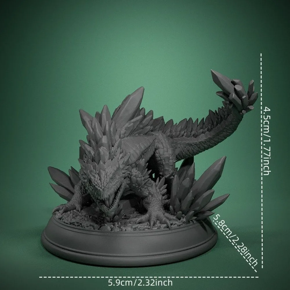 Crystal Lizard Board Game Chess Piece Model Ornaments 3D Printed Soldier Figures DIY Self-assembly Painting Figurines 45mm view 2