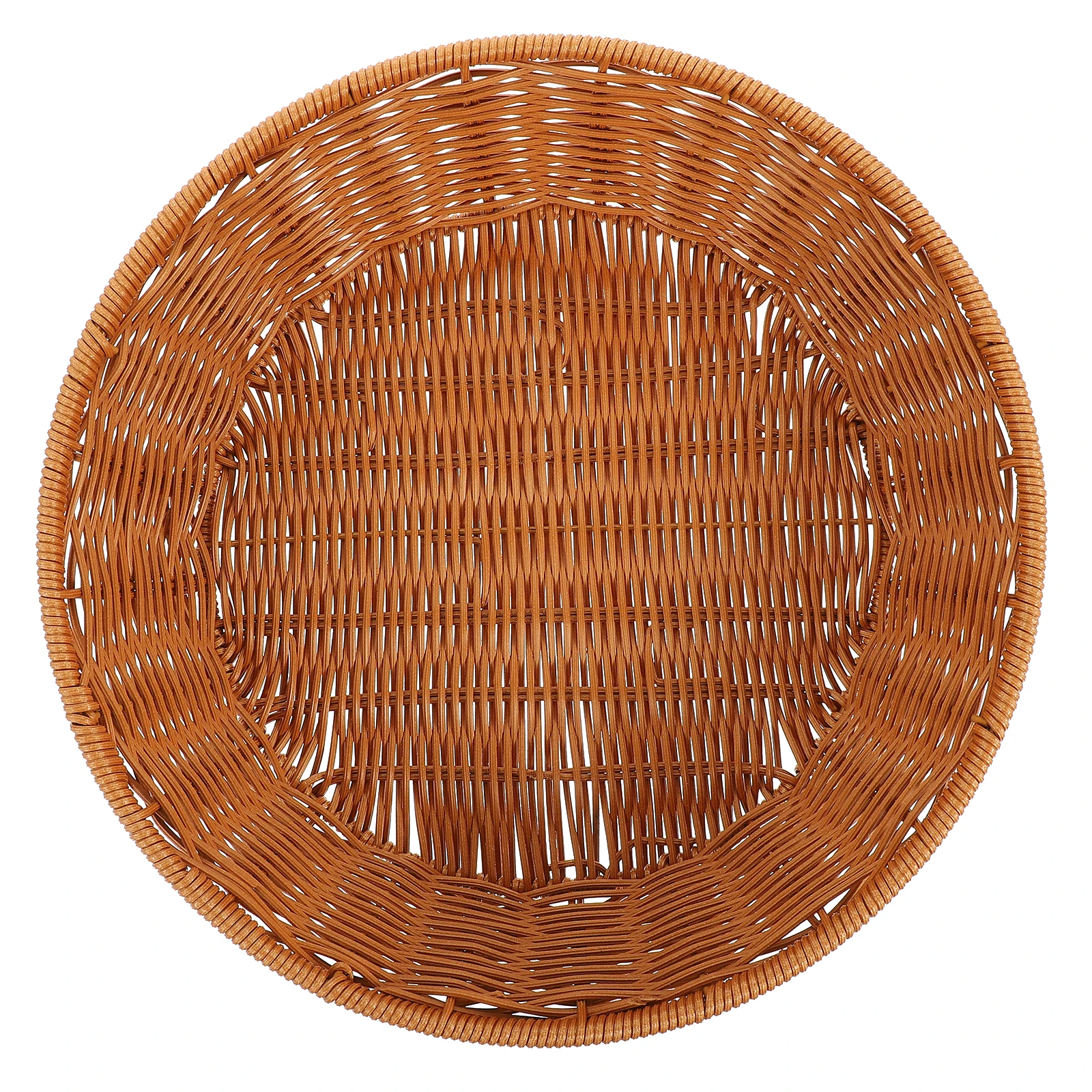 

Woven Baskets Rattan Style Fruit Bread Snack Container PP Iron Material Home Bedroom Kitchen Use Storage Basket Table