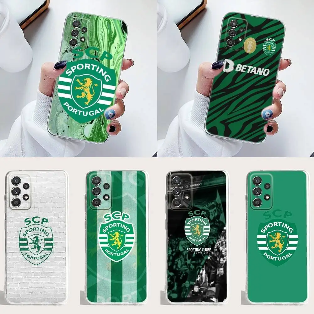 

S-Sporting Popular Football Team Phone Case Silicone For Samsung S30,23,21,22,20 FE lite,S10,9,PIus Note20ultra Soft Transparent