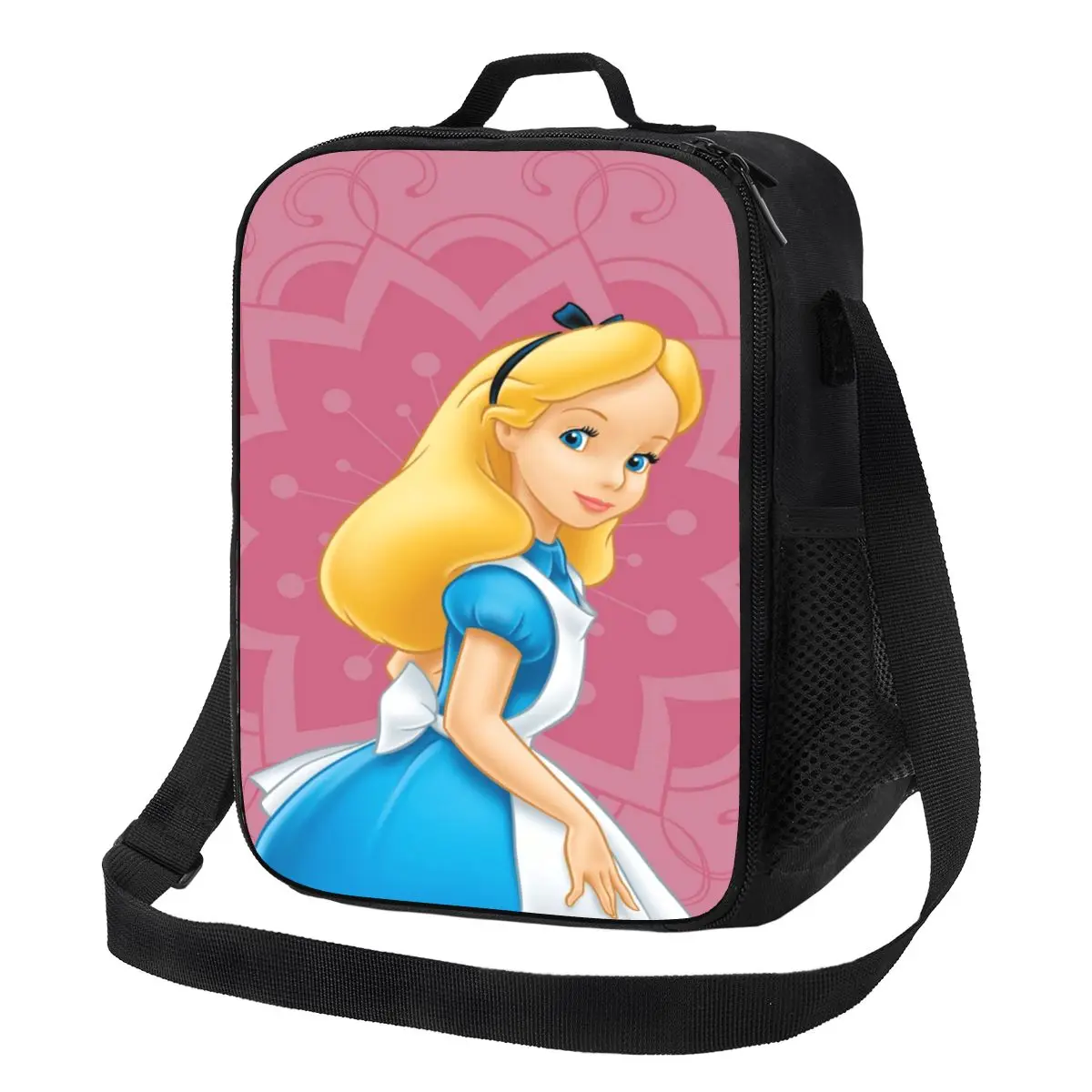 

Custom Alice In Cartoon Wonderland Thermal Insulated Lunch Bags Portable Lunch Container Outdoor Storage Bento Food Box