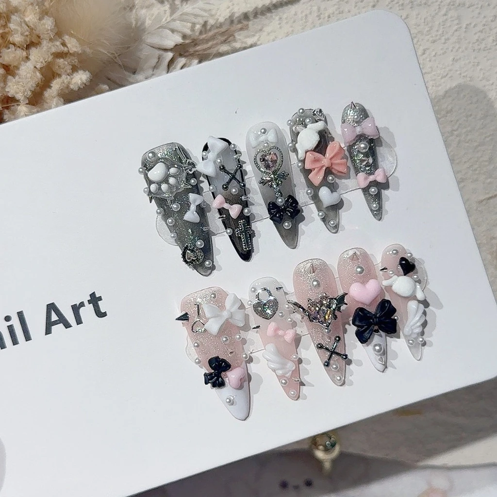 Jirai Y2K Spice Girl Black Pin - 3D Printing Nails recension och pris