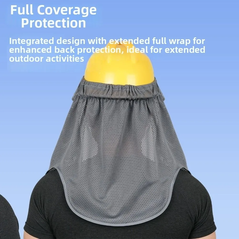 Breathable Hard Hat Sun Shield Mesh Universal Safety Helmet Sunshade Sun Protection Light Weight Neck Protection Sun Shield