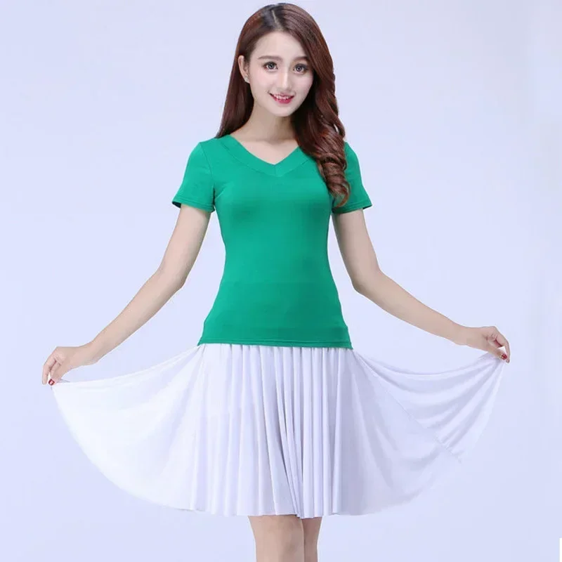 

The new women's dance Costumes Latin Dance Skirt Adult square dance skirt skirt dress contains lady dancewear