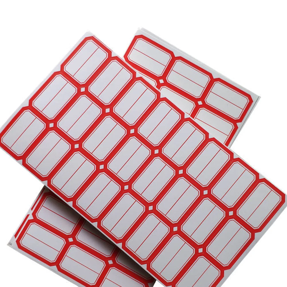 

80 Sheets Price Tag Name Label Paper Stickers Eco-Friendly Adhesive Labels for Home Office Store Organization Sheets