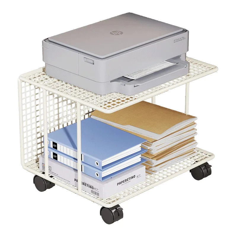 Double-Layer Desktop Storage Rack Multifunctional Office Copier Shelf Small Printer Racks for Host