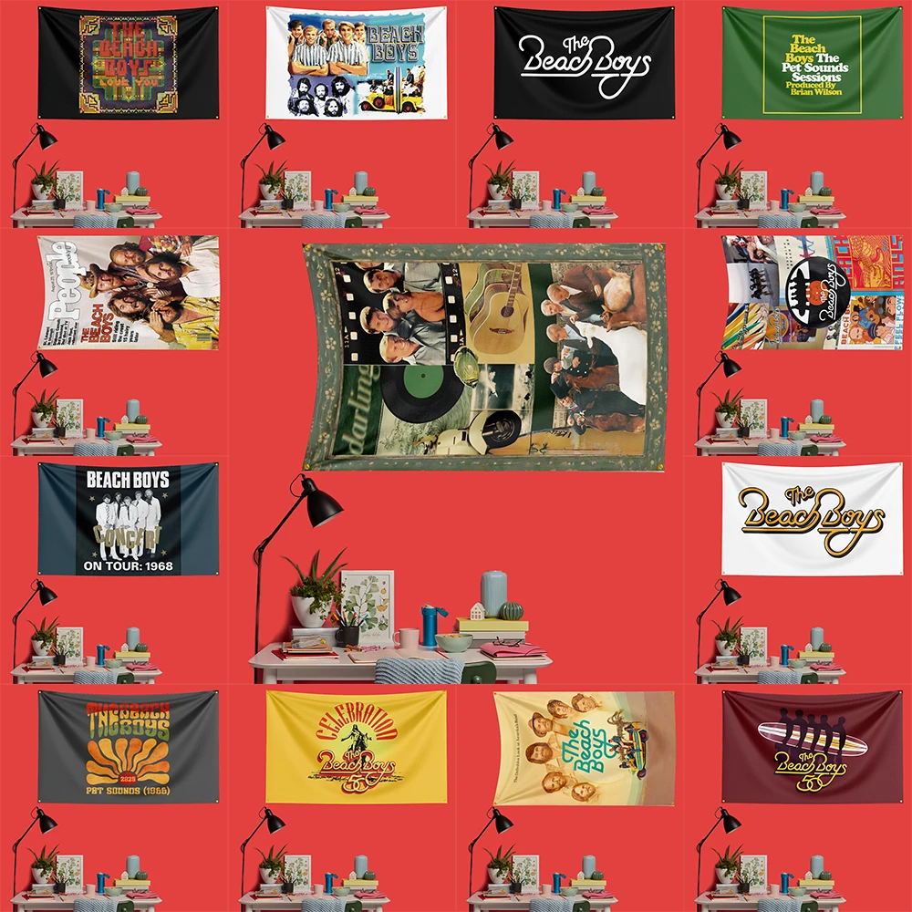 

The Beach Boys Surf Rock Flag 3x5 FT 90x150cm Polyester Decorative Banner Tapestry For Music Fans Bedroom Wall Decoration