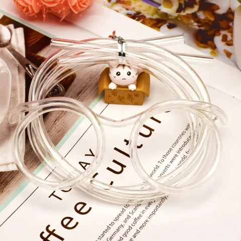 Funny Glasses Straw Creative Heart Design Drinking Tube Kids Party Accessory Beverage Tool Colorful Flexible Pipe