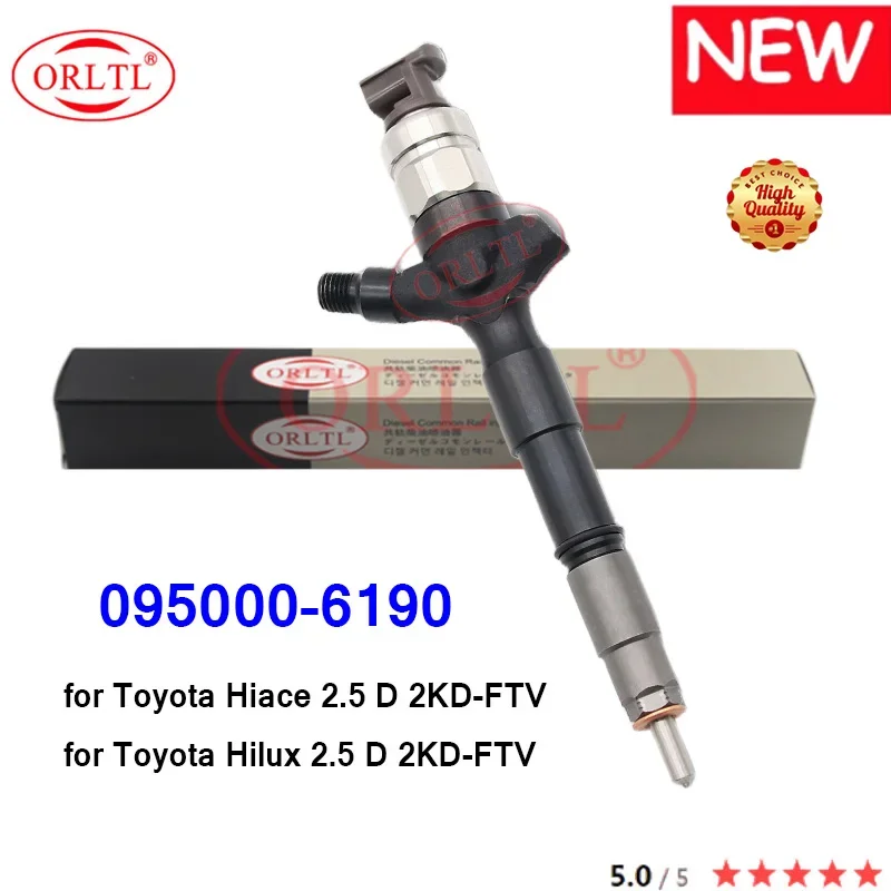 ORLTL New Original Injector 095000-6190 0950006190 095000 6190  8976024852  8976024853 for Toyota Hiace/Hilux 2.5 D 2KD-FTV