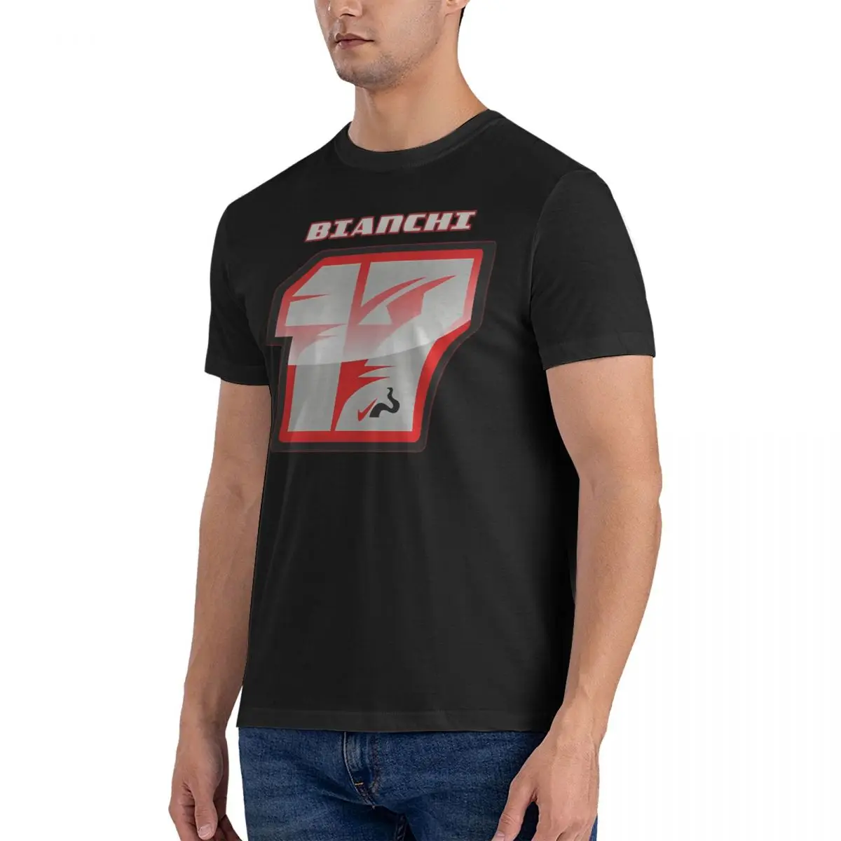 تي شيرت للرجال بأكمام قصيرة ، قطن ، قمم برقبة مستديرة ، فكرة هدية رائعة ، بيانشي كلود موريس #2